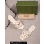 Gucci Women's Interlocking G slide sandals 780307 in Rubber White 2024