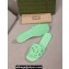Gucci Women's Interlocking G slide sandals 780307 in Rubber Green 2024