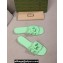 Gucci Women's Interlocking G slide sandals 780307 in Rubber Green 2024