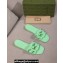 Gucci Women's Interlocking G slide sandals 780307 in Rubber Green 2024