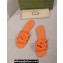Gucci Women's Interlocking G slide sandals 780307 in Rubber Orange 2024