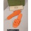 Gucci Women's Interlocking G slide sandals 780307 in Rubber Orange 2024