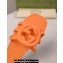 Gucci Women's Interlocking G slide sandals 780307 in Rubber Orange 2024