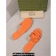 Gucci Women's Interlocking G slide sandals 780307 in Rubber Orange 2024