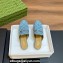 Gucci Women's Princetown slipper 771592 in GG Denim Light Blue 2024