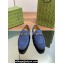 Gucci Men's Jordaan loafer 406994 in Suede Blue 2024