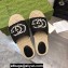 Gucci Women's Interlocking G with crystals espadrilles 780589 in Raffia Black 2024