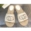Gucci Women's Interlocking G with crystals espadrilles 780589 in Raffia White 2024