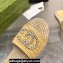 Gucci Women's Interlocking G with crystals espadrilles 780589 in Raffia Beige 2024
