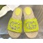 Gucci Women's Interlocking G with crystals espadrilles 780589 in Raffia Lime green 2024