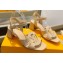 Louis Vuitton Heel 4cm Calf leather LV Isola Sandals Beige 2024