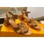 Louis Vuitton Heel 4cm Calf leather LV Isola Sandals Brown 2024
