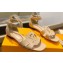 Louis Vuitton Calf leather LV Isola Flat Sandals Beige 2024