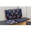 Louis Vuitton Monogram Empreinte leather Félicie Pochette Bag Navy Blue/Cream 2024