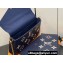 Louis Vuitton Monogram Empreinte leather Félicie Pochette Bag Navy Blue/Cream 2024