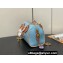 Louis Vuitton Monogram Vernis leather Nano Speedy Bag New LV Remix M83000 Sky Blue 2024