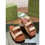 Gucci Lido Women/Men sandals with Double G 780061 in Natural raffia 2024