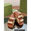 Gucci Lido Women/Men sandals with Double G 780061 in Natural raffia 2024