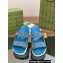 Gucci Lido Women/Men sandals with Double G 780061 in GG Denim Blue 2024