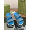 Gucci Lido Women/Men sandals with Double G 780061 in GG Denim Blue 2024