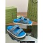 Gucci Lido Women/Men sandals with Double G 780061 in GG Denim Blue 2024