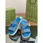 Gucci Lido Women/Men sandals with Double G 780061 in GG Denim Blue 2024