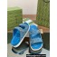 Gucci Lido Women/Men sandals with Double G 780061 in GG Denim Blue 2024