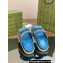 Gucci Lido Women/Men sandals with Double G 780061 in GG Denim Blue 2024