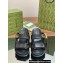 Gucci Lido Women/Men sandals with Double G 780061 in Leather Black 2024