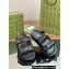 Gucci Lido Women/Men sandals with Double G 780061 in Leather Black 2024