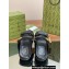 Gucci Lido Women/Men sandals with Double G 780061 in Leather Black 2024