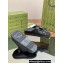 Gucci Lido Women/Men sandals with Double G 780061 in Leather Black 2024