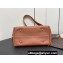 Louis Vuitton Grained calfskin Low Key Hobo MM Bag M24974 Cognac Brown 2024