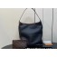 Louis Vuitton Grained calfskin Low Key Hobo MM Bag M24856 Black 2024
