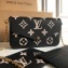 Louis Vuitton Monogram Empreinte leather Félicie Pochette Bag M82479 Black / Beige