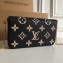Louis Vuitton Monogram Empreinte leather Félicie Pochette Bag M82479 Black / Beige