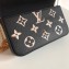 Louis Vuitton Monogram Empreinte leather Félicie Pochette Bag M82479 Black / Beige