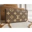 Louis Vuitton Monogram Empreinte leather Félicie Pochette Bag M82610 Tourterelle Gray / Cream
