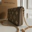 Louis Vuitton Monogram Empreinte leather Félicie Pochette Bag M82610 Tourterelle Gray / Cream