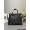 Prada Buckle large leather handbag with belt 1BA416 Black 2024