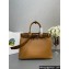 Prada Buckle large leather handbag with belt 1BA416 Brown 2024