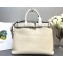 Prada Buckle large leather handbag with belt 1BA416 White 2024