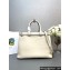 Prada Buckle large leather handbag with belt 1BA416 White 2024