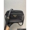 Prada Re-Edition 1978 Re-Nylon and Saffiano leather mini shoulder bag 1BH218 Black 2024