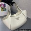 Prada medium leather tote bag 1BG483 White 2024