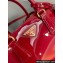 Prada Prada Galleria patent leather mini bag 1BA906 Red 2024