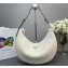 Prada Large leather shoulder bag 1BC212 White 2024