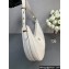 Prada Large leather shoulder bag 1BC212 White 2024