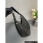 Prada Large leather shoulder bag 1BC212 Black 2024