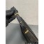 Prada Large leather shoulder bag 1BC212 Black 2024